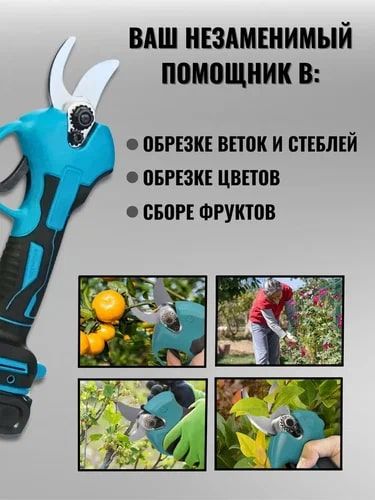 Секатор аккумуляторный в кейсе