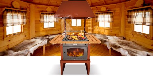 Гриль "Suomi Grill" в комплекте  с домоходом.
