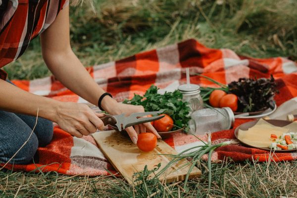 Нож-вилка дня снятия мяса с деревянной ручкой 