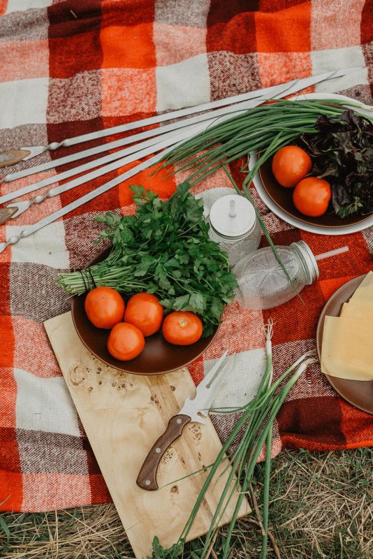 Нож-вилка дня снятия мяса с деревянной ручкой 