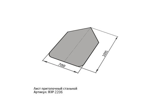 Лист притопочный стальной Угловой